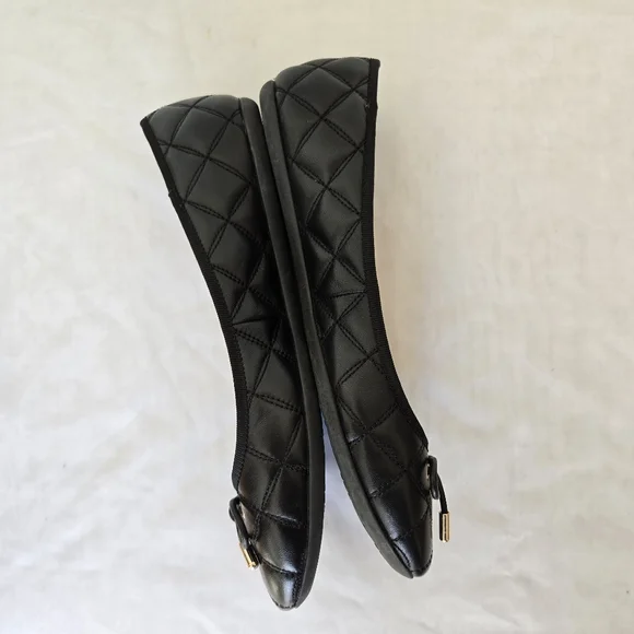 Kate Spade Black Leather Quilted Flats - Picture 9 of 13
